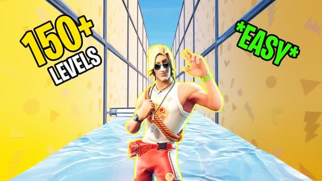EASY FUN PARKOUR 150 LEVELS — Fortnite Creative map cover art