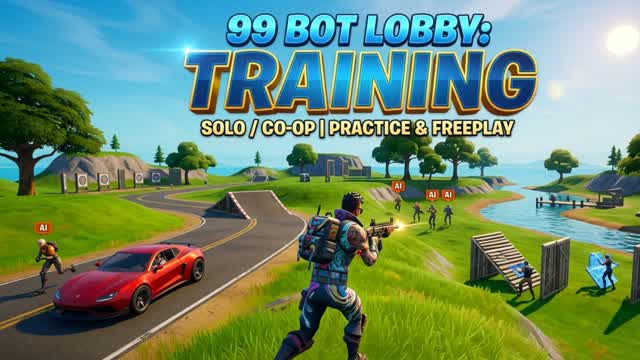 99 BOT LOBBY TRAINING — Fortnite Creative map cover art