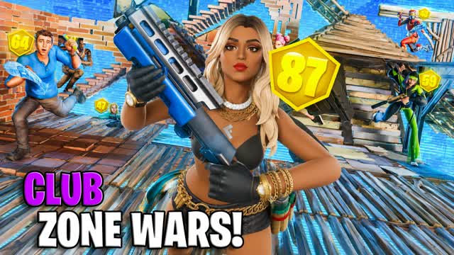 CLUB ZONE WARS! — Fortnite Creative map cover art