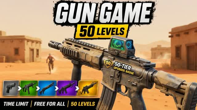 Gun Game 50 — Fortnite Creative map cover art