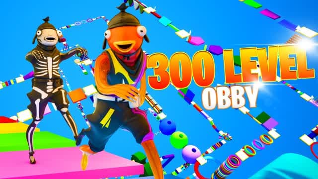 OBBY 300 LEVELS 👑 — Fortnite Creative map cover art