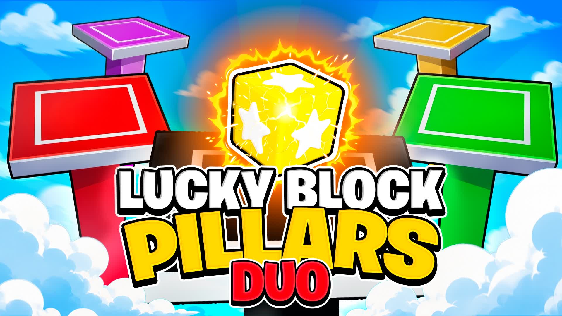 Lucky Block Pillars DUO ⭐ — Fortnite Creative map