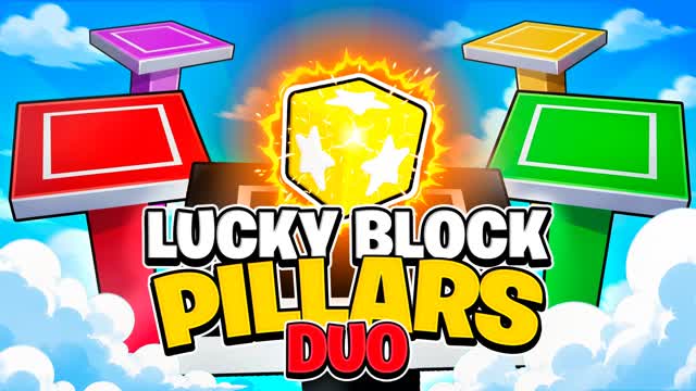 Lucky Block Pillars DUO ⭐ — Fortnite Creative map cover art