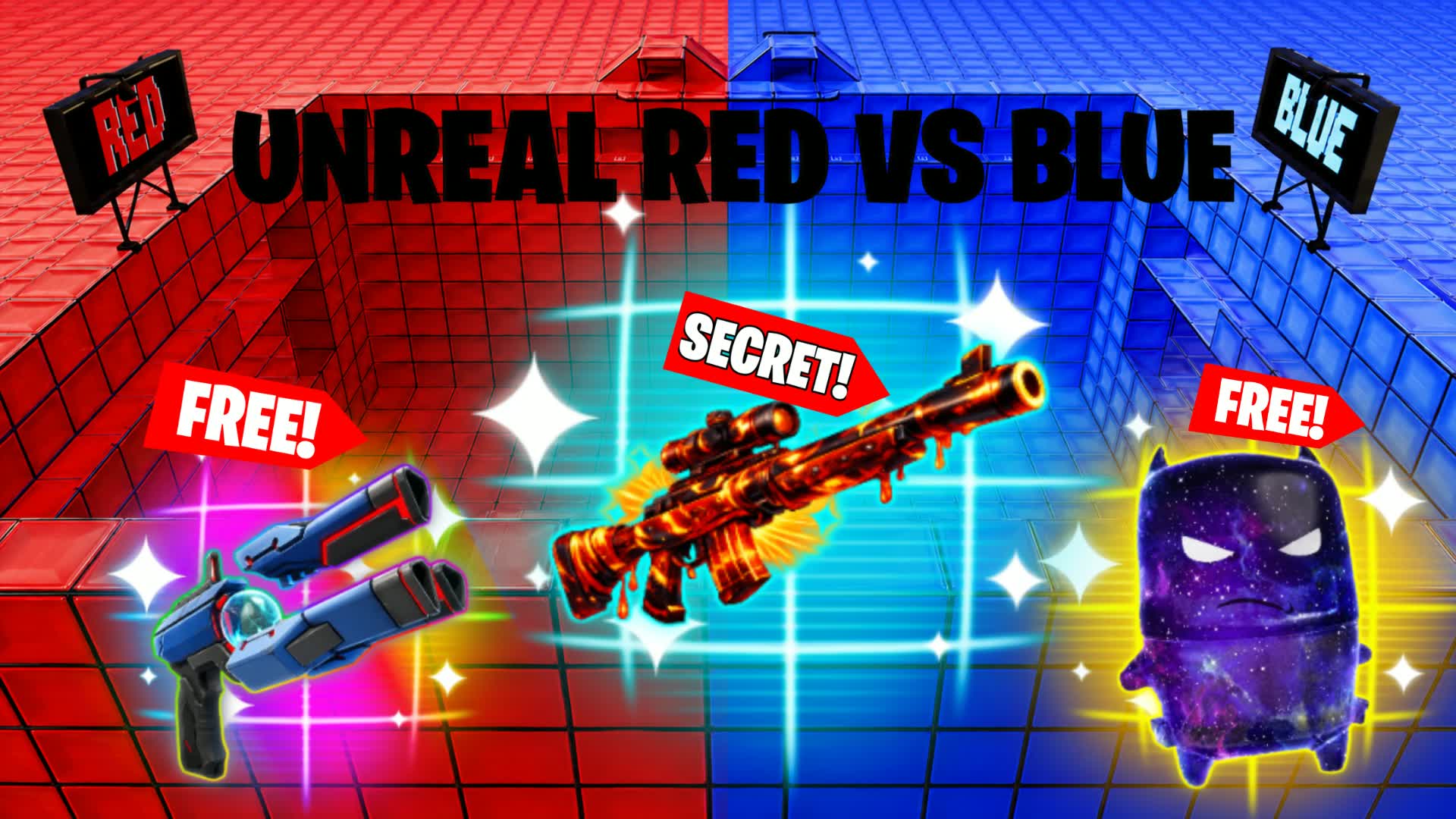 UNREAL RED VS BLUE FFA — Fortnite Creative map