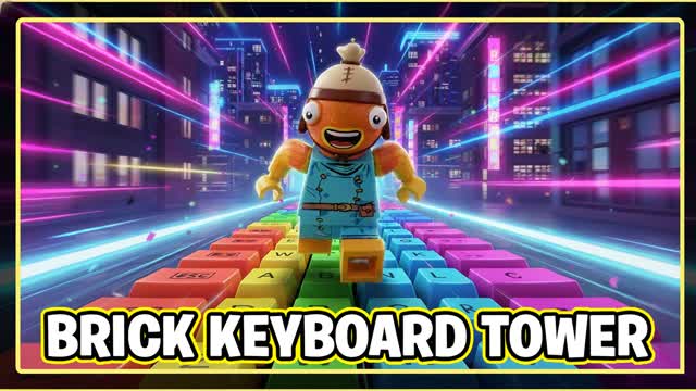 +1 Speed Keyboard Tower ASMR! — Fortnite Creative map cover art