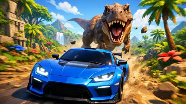 Dino Drive — Fortnite Creative map