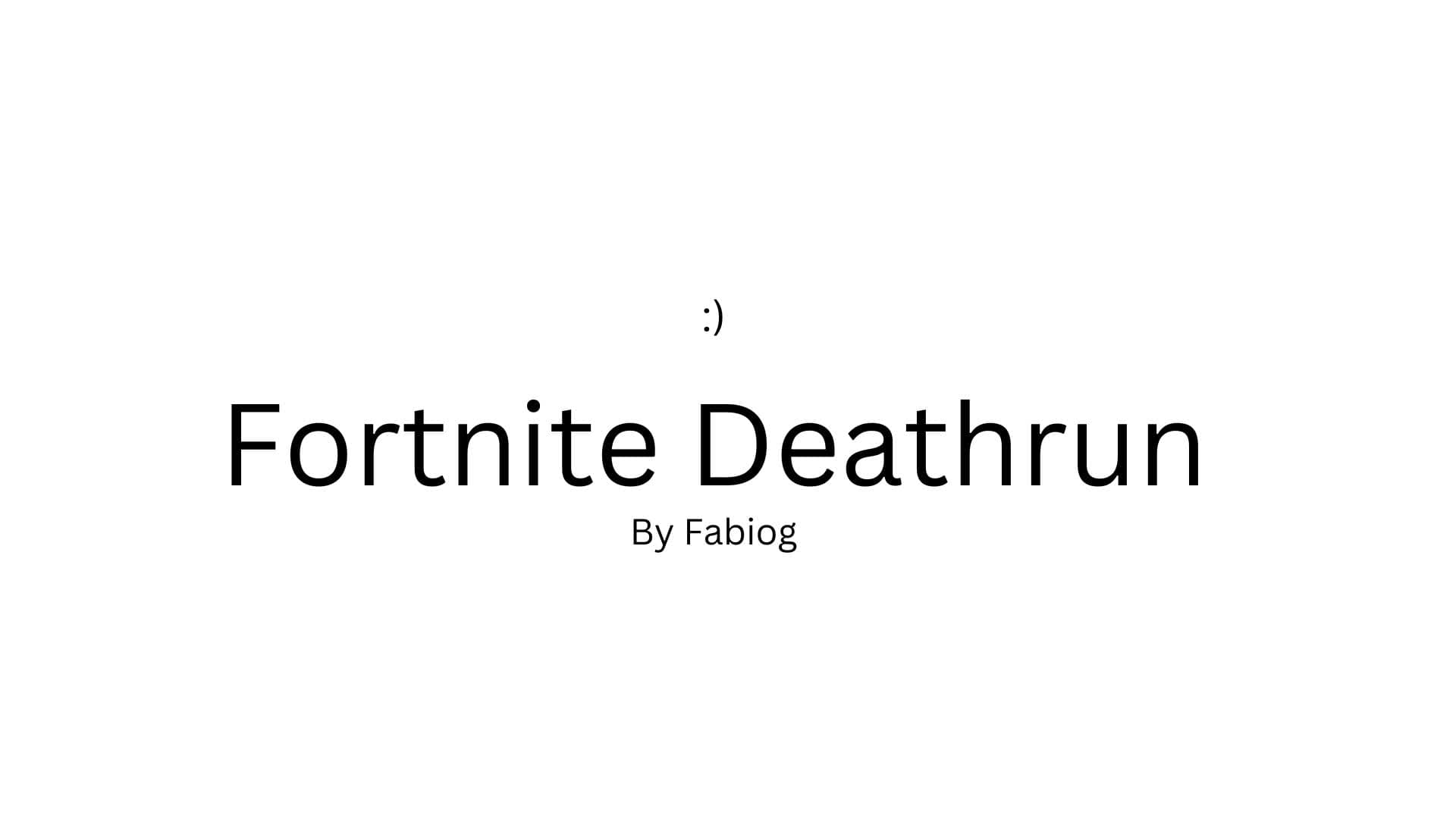 Deathrun — Fortnite Creative map