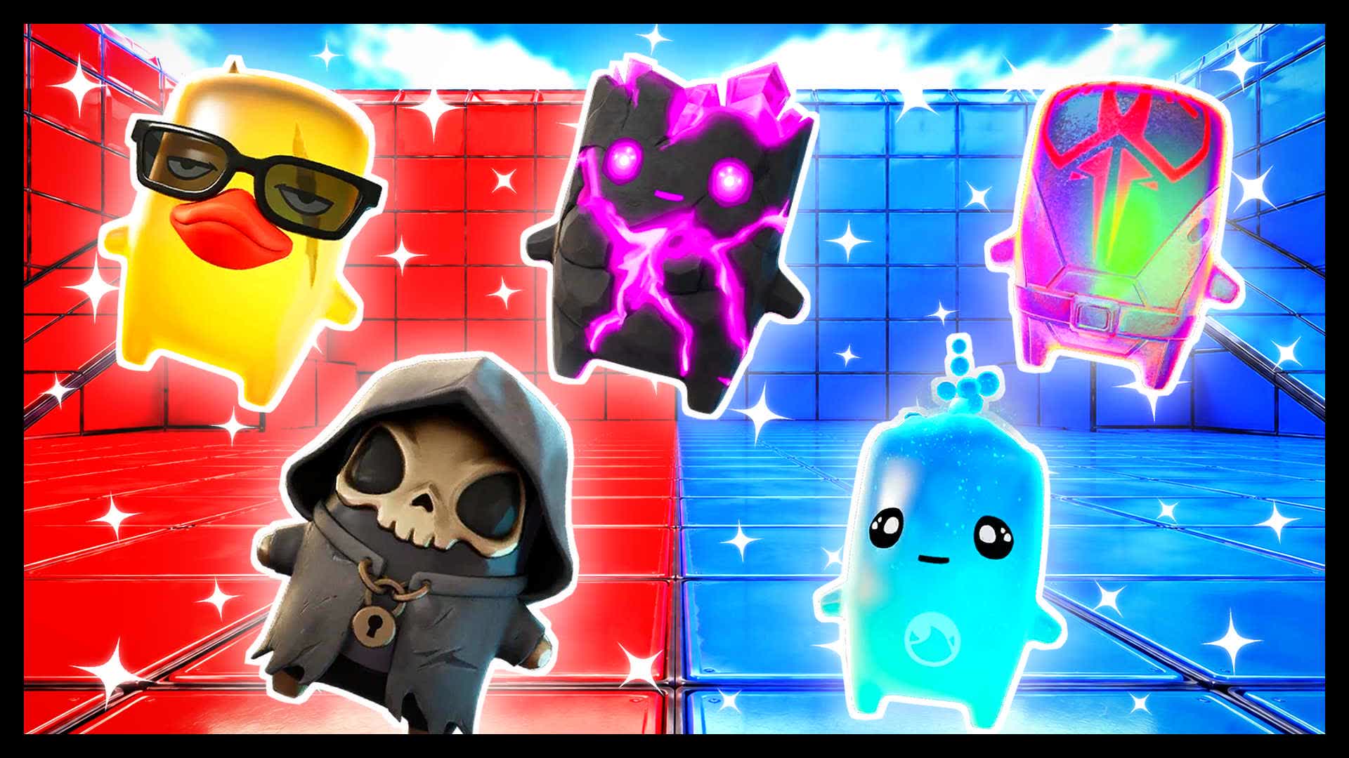 BLUE VS RED KEEP FIRE USEFUL 🔵🔴 — Fortnite Creative map
