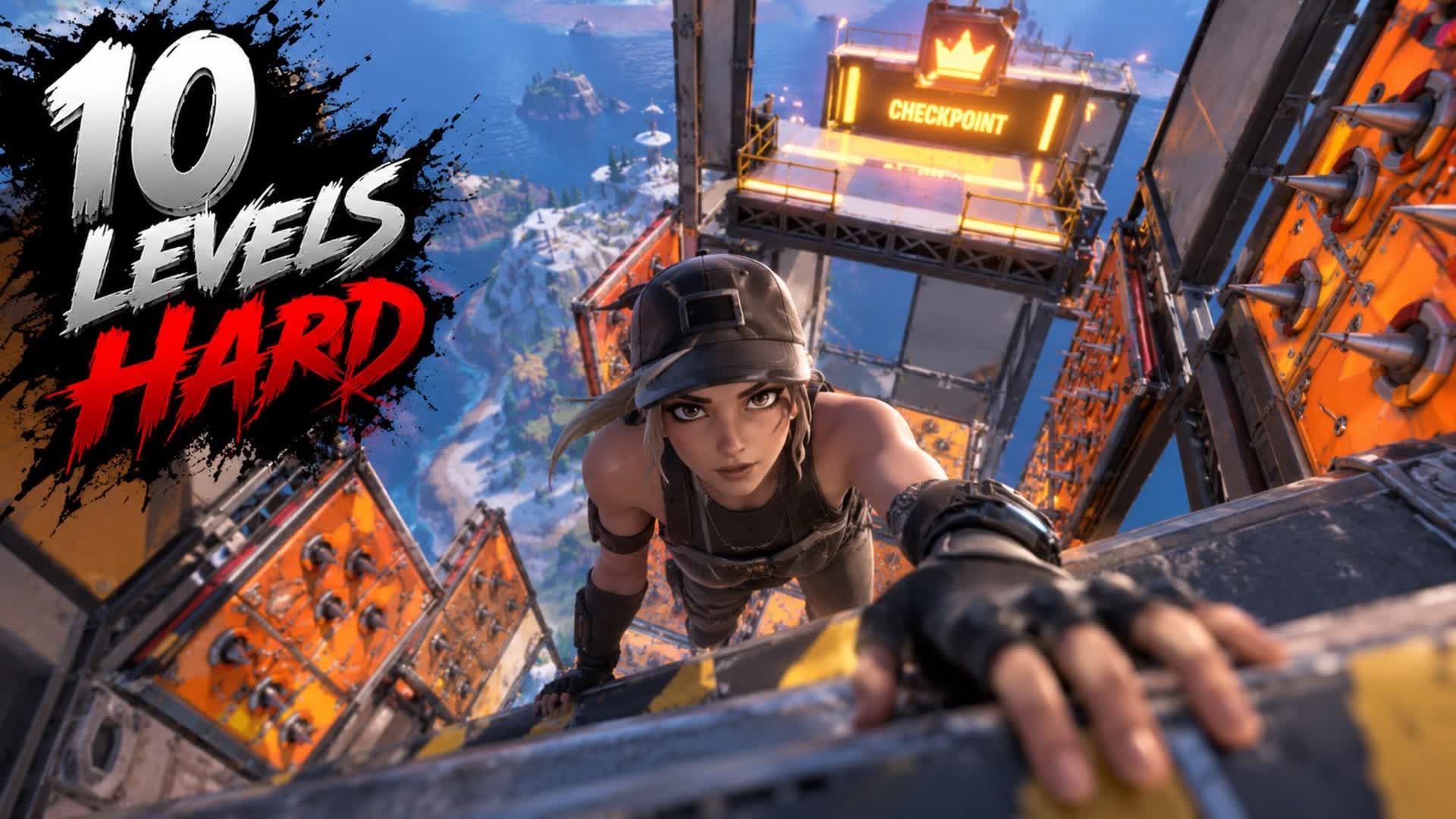 (7073) 10 LEVELS HARD PARKOUR🔥🔥 — Fortnite Creative map