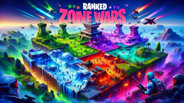 RANKED GO GOATED - ZONE WARS! — Fortnite Creative map cover art