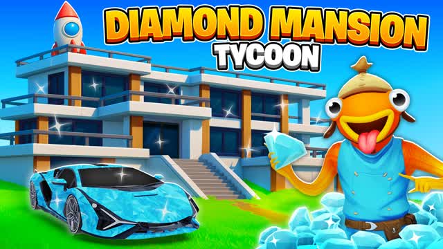 Diamond Mansion Tycoon — Fortnite Creative map cover art
