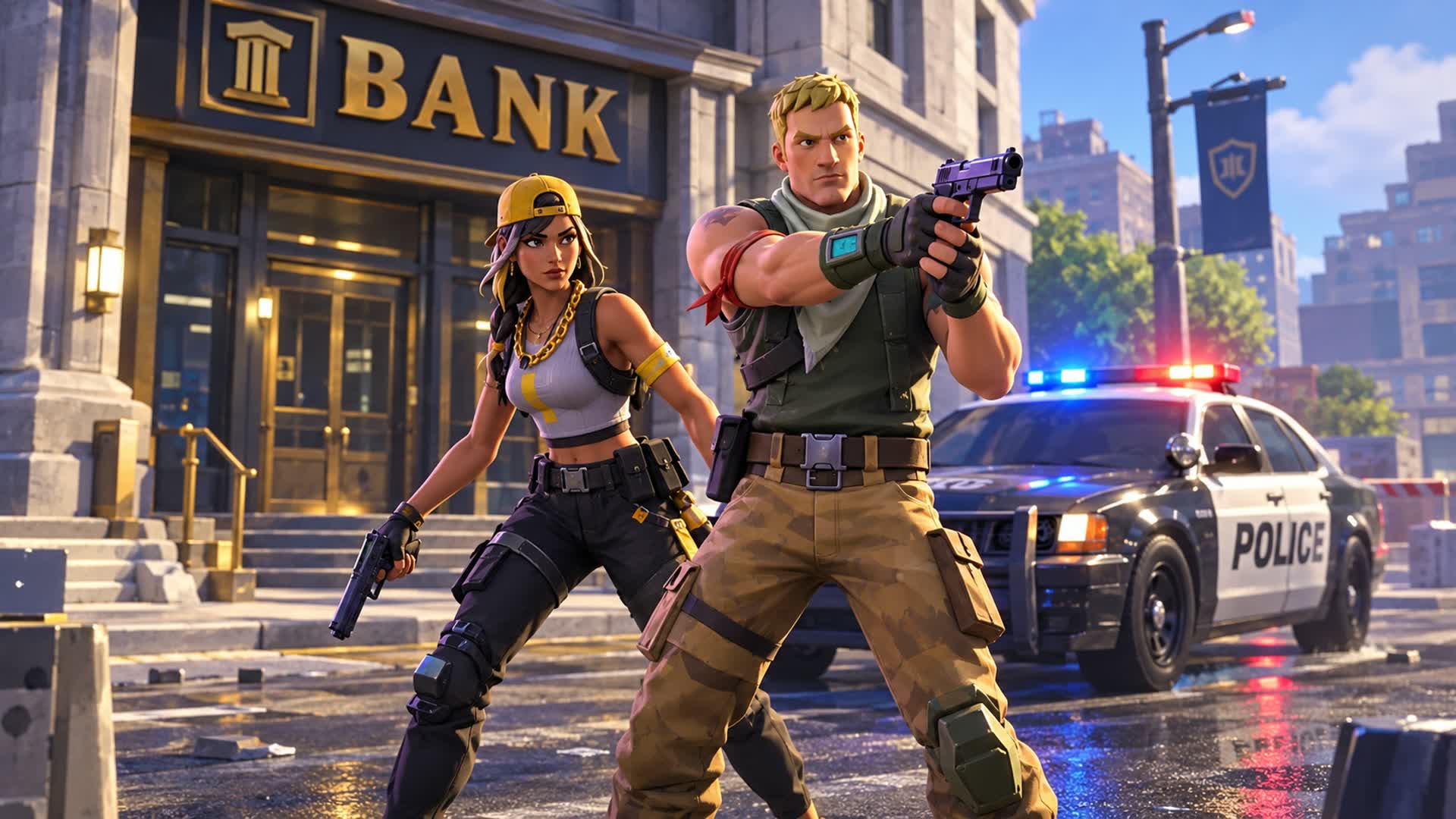 🏠 BANK CITY - CAR GAME 🚗 — Fortnite Creative map