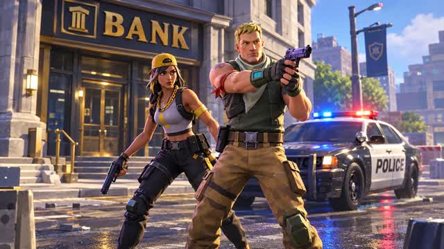 🏠 BANK CITY - CAR GAME 🚗 — Fortnite Creative map cover art