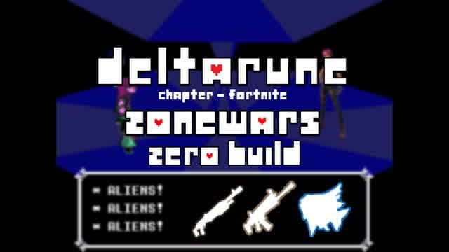 DELTARUNE HOMETOWN-ZONE WARS[ZERO BUILD] — Fortnite Creative map cover art