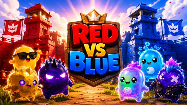 🔴RED vs BLUE🔵 COLOR ARENA🌈 — Fortnite Creative map