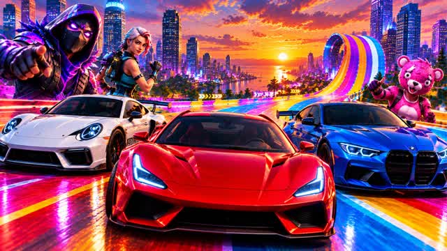 RACE TO WIN - CAR GAME — Fortnite Creative map