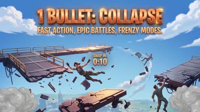 1 BULLET: COLLAPSE — Fortnite Creative map cover art
