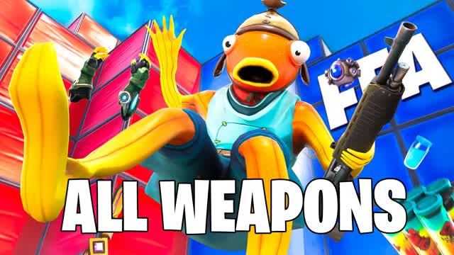 FREE FOR ALL - كل الاسلحة — Fortnite Creative map cover art