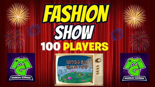 100 PLAYER FASHION SHOW 2025 (UPDATED) — Fortnite Creative map cover art