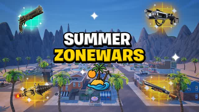 SUMMER ZONE WARS 🏖️ — Fortnite Creative map cover art