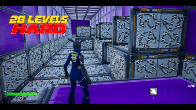 HARD PARKOUR 28 LEVELS — Fortnite Creative map cover art