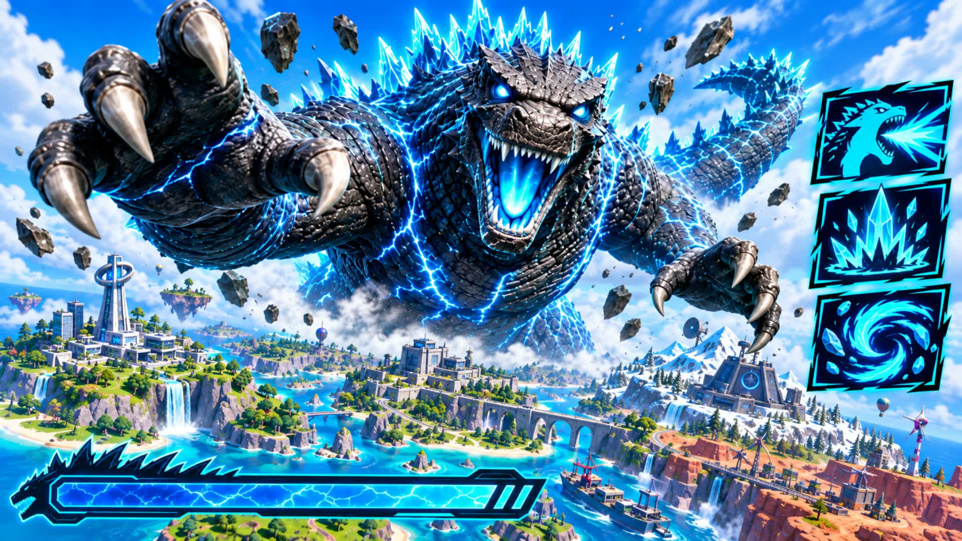 GODZILLA CITY KAIJU BATTLE — Fortnite Creative map