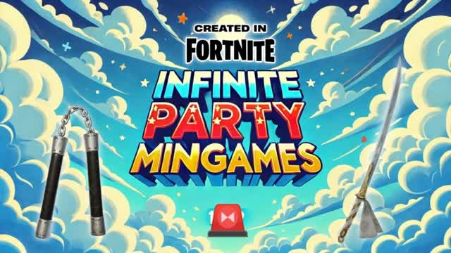 INFINITE PARTY MINIGAMES 💫🚀 — Fortnite Creative map cover art