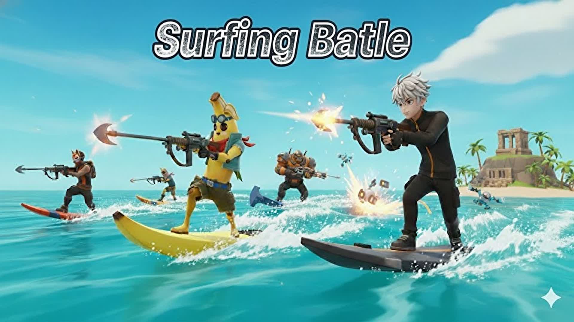Surfing Battle — Fortnite Creative map