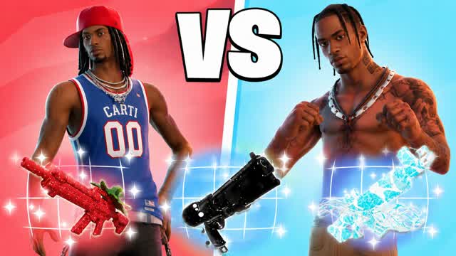 RAPPERS RED VS BLUE 🔴🔵 — Fortnite Creative map