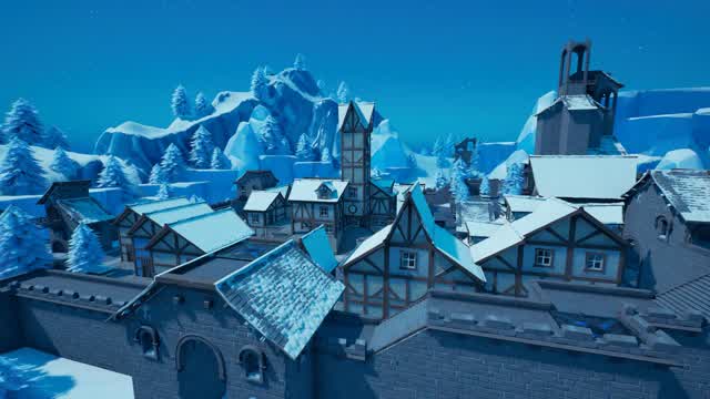 Zero Build Zone Wars Frosty Fortress — Fortnite Creative map cover art