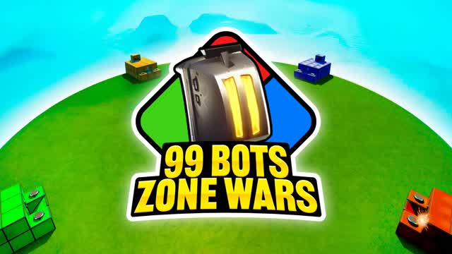 99 BOTS 🤖 Zone Wars 🌀 — Fortnite Creative map cover art