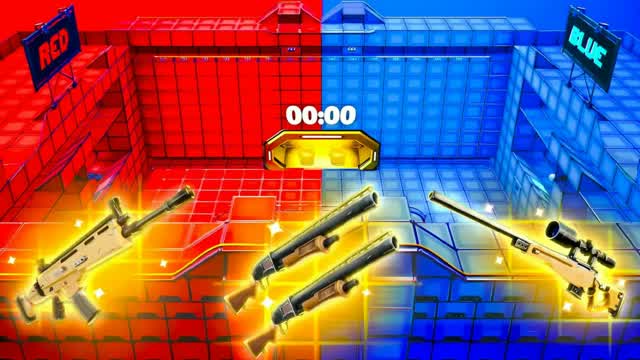 CRAZY RVB RED VS BLUE — Fortnite Creative map cover art