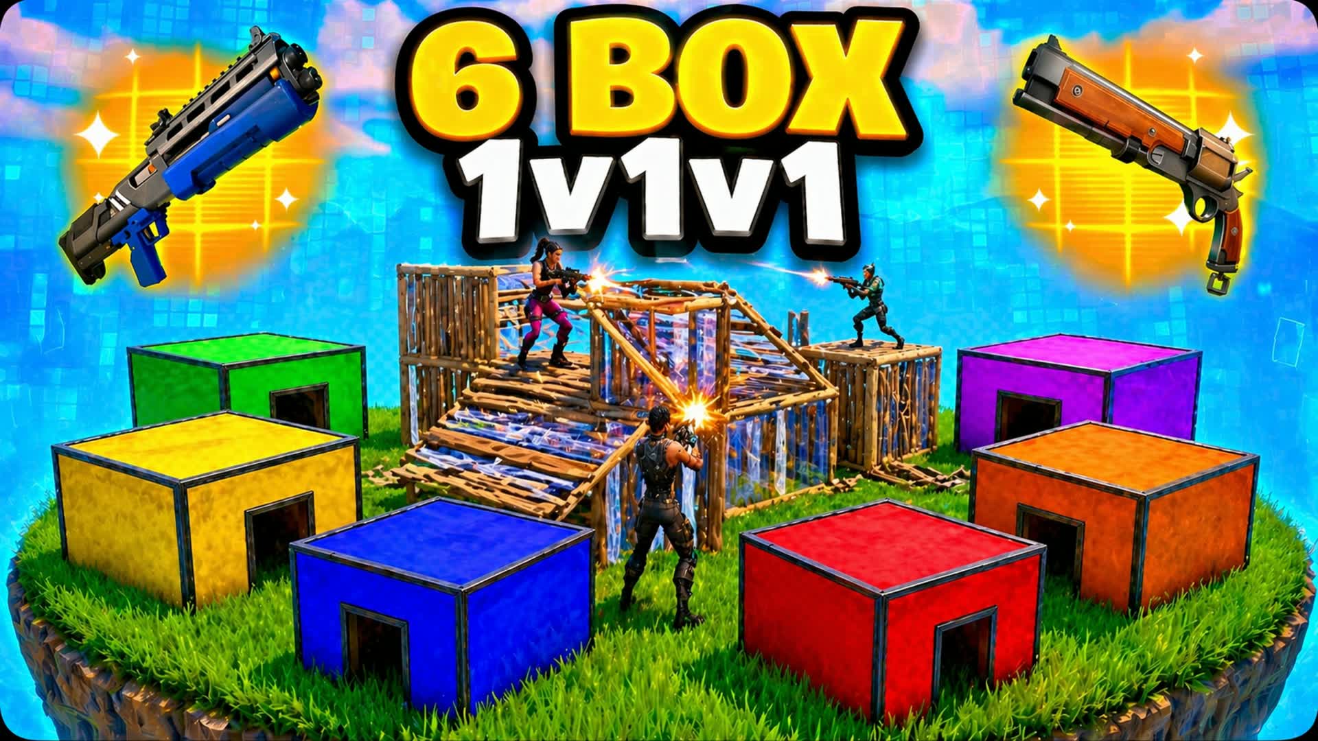 CIRCLE 1v1v1 - FREE FOR ALL — Fortnite Creative map