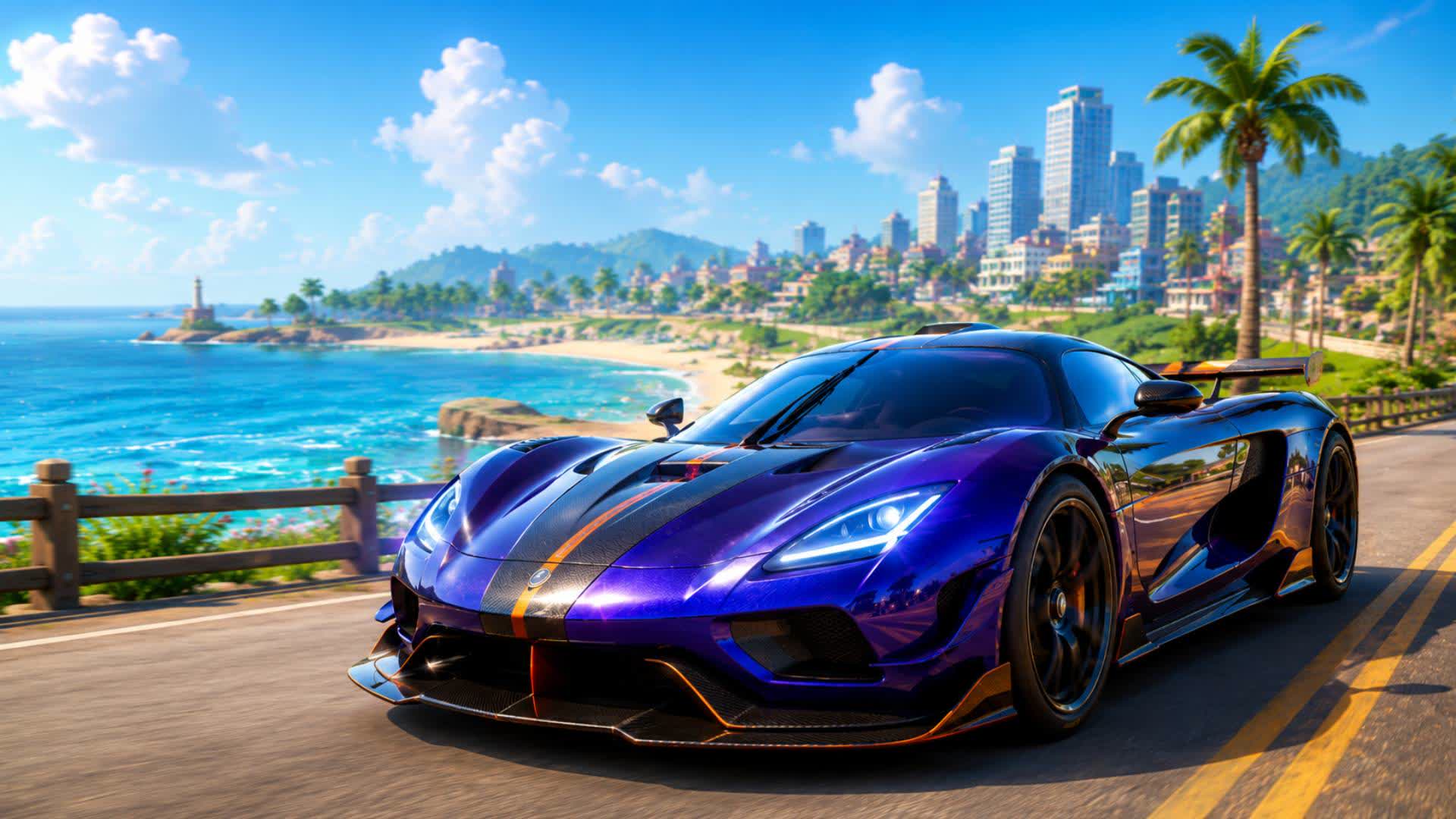 ☀️SUNNY FAST DRIVE 🚗 — Fortnite Creative map