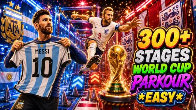 ENGLAND VS ARGENTINA PARKOUR DEATHRUN — Fortnite Creative map