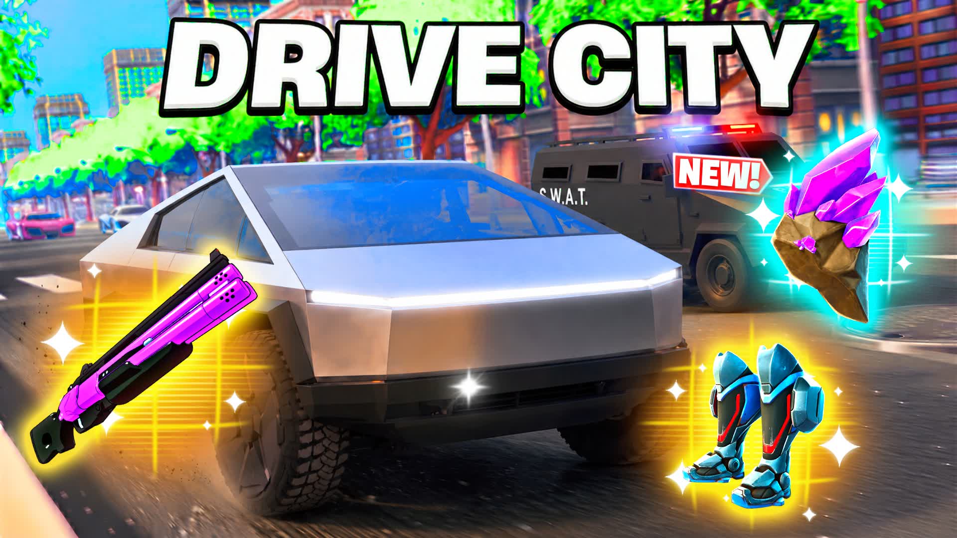 🌄DRIVE CITY ZOMBIES — Fortnite Creative map