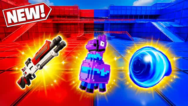 RED VS BLUE BARREN CRATER 🔴🔵 — Fortnite Creative map cover art