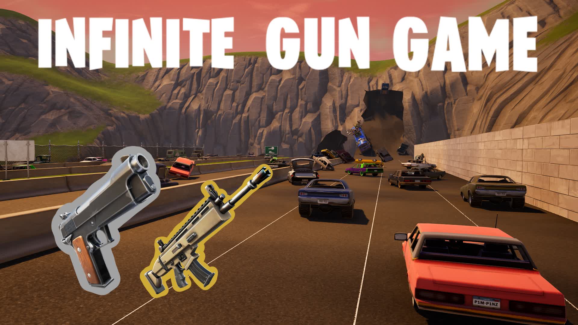 Highway Gun Game — Fortnite Creative map