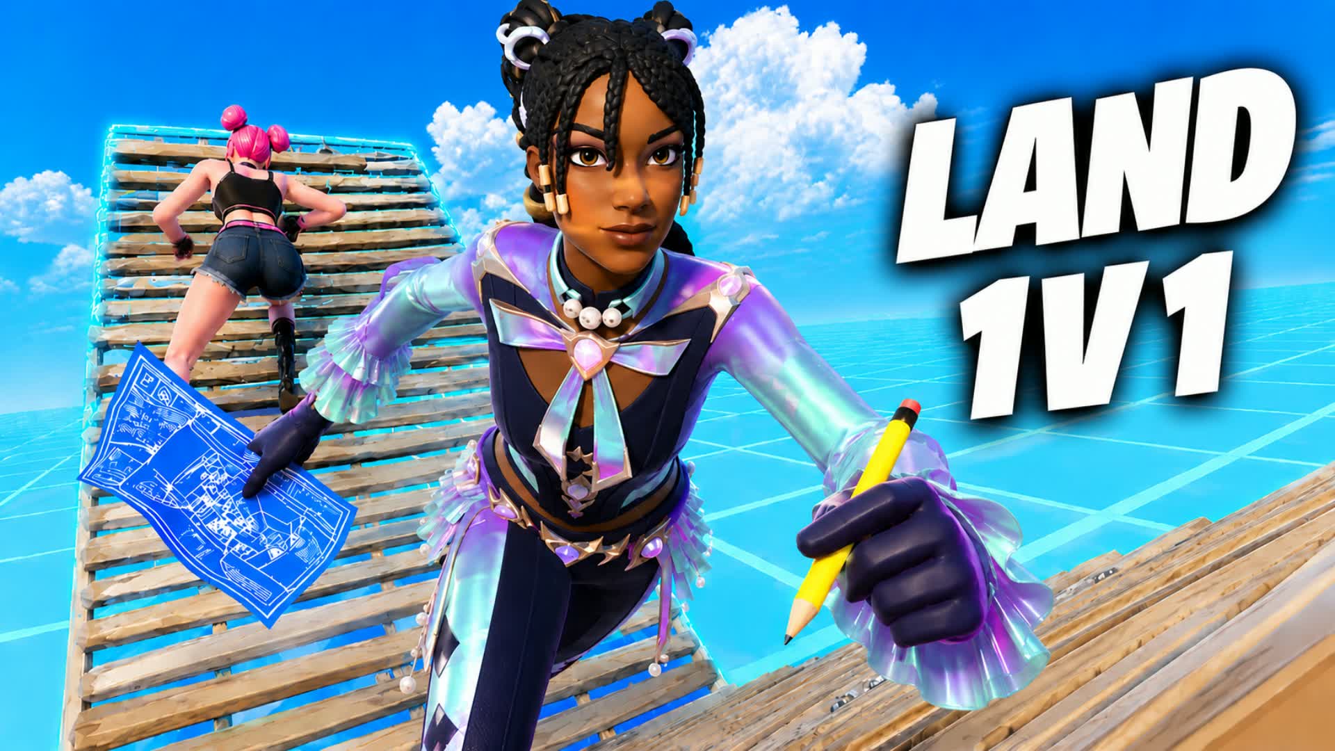 LAND 1V1 — Fortnite Creative map