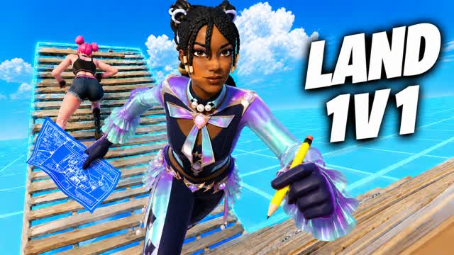 LAND 1V1 — Fortnite Creative map