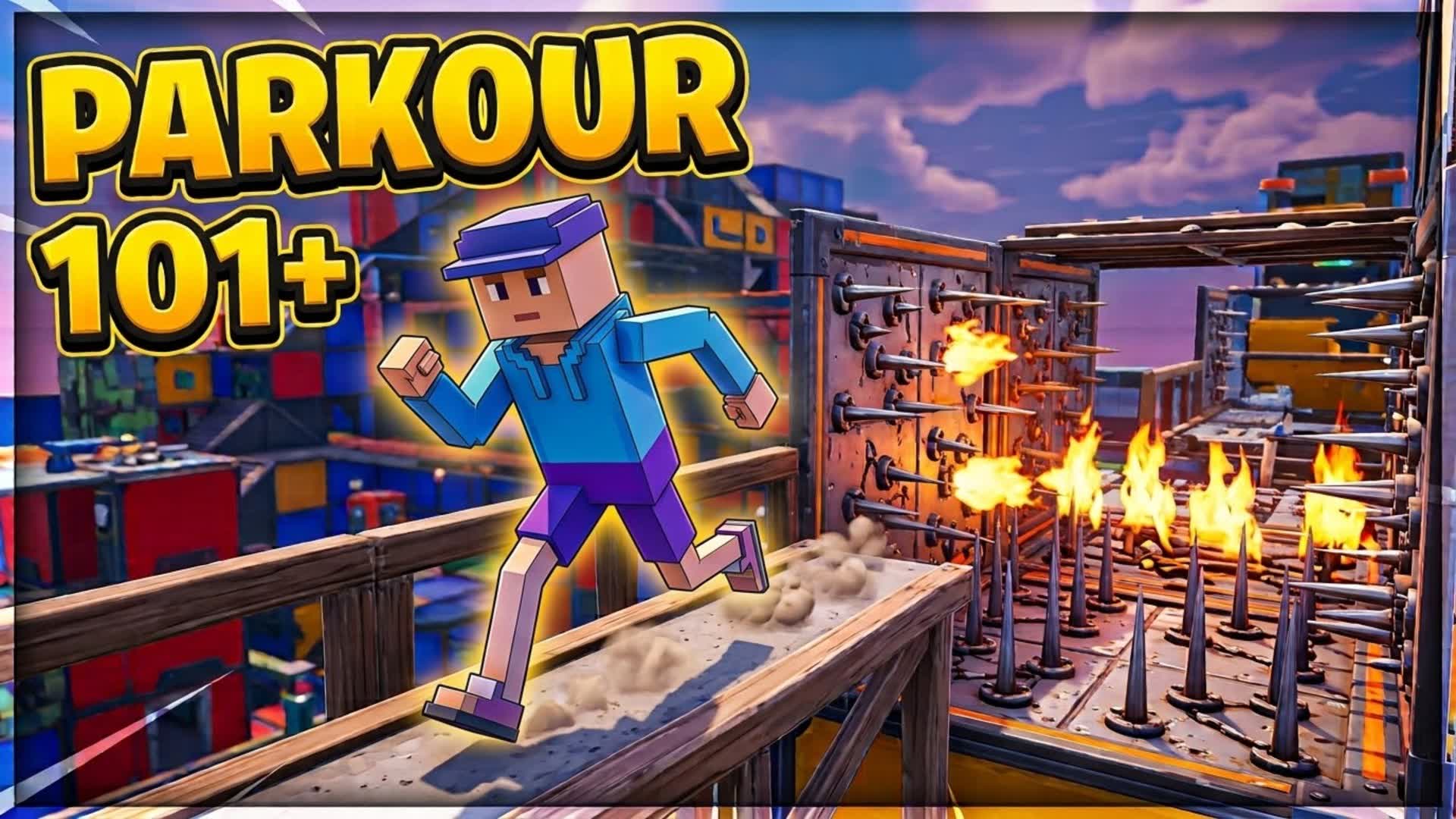PARKOUR 101+ [ DEATHRUN ]🏃‍♂️⚡ — Fortnite Creative map