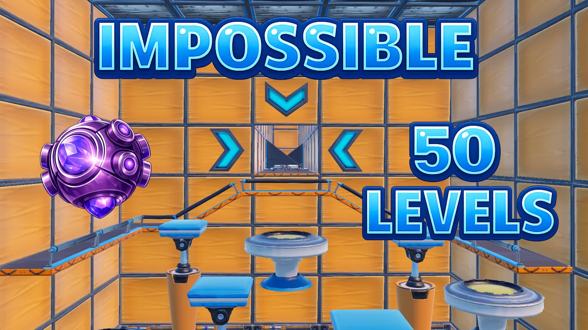 50 Level Impossible Deathrun — Fortnite Creative map