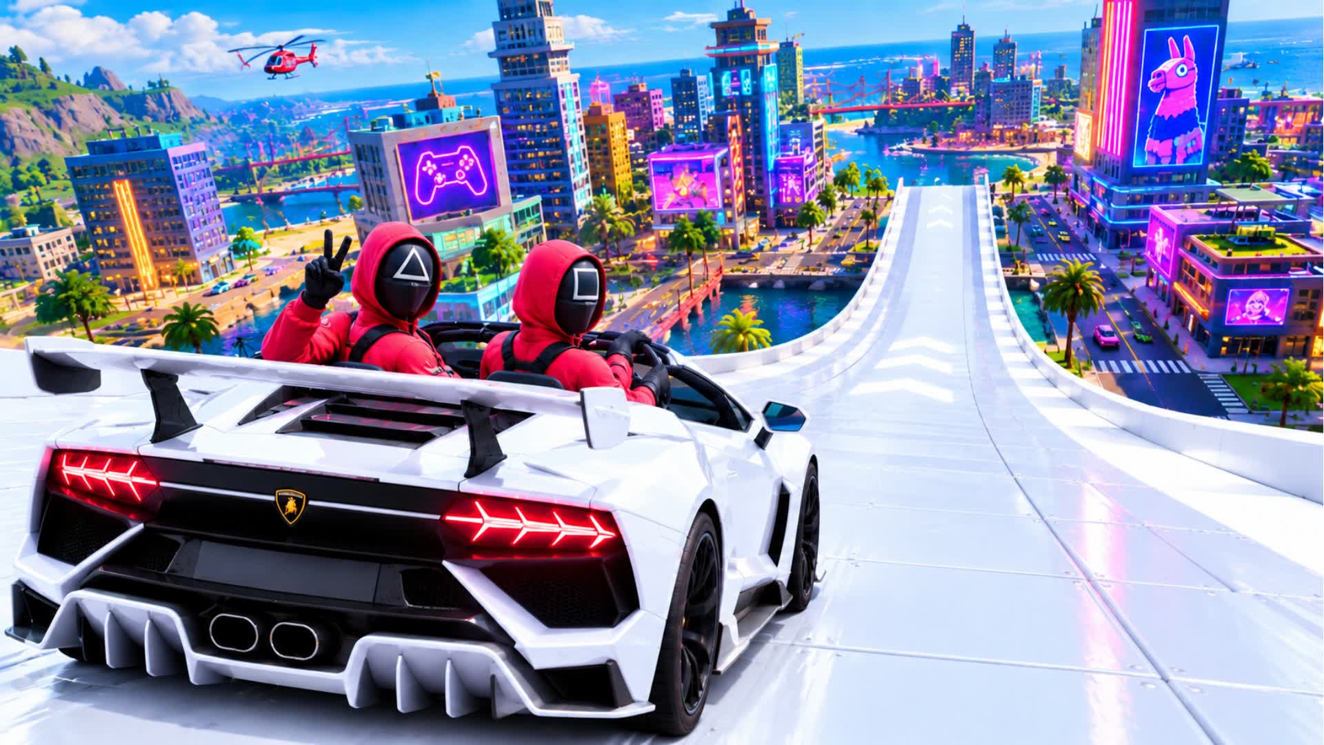 INSANE MEGA RAMP - CAR GAME — Fortnite Creative map