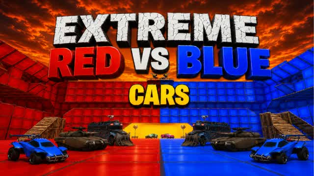 🔴EXTREME RED VS BLUE CARS🔵 — Fortnite Creative map