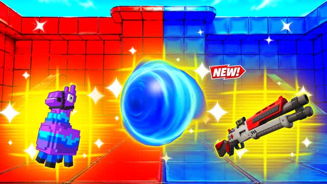 RED VS BLUE RISE ABOVE 🔴🔵 — Fortnite Creative map cover art