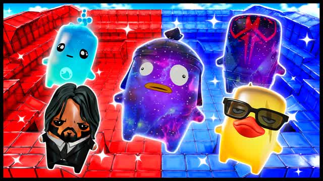 RED VS BLUE STORM DASH 🔴🔵 — Fortnite Creative map cover art