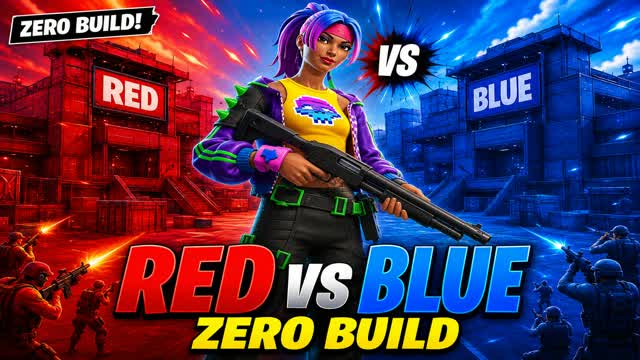 [ABBFN] Red vs Blue ZB — Fortnite Creative map cover art