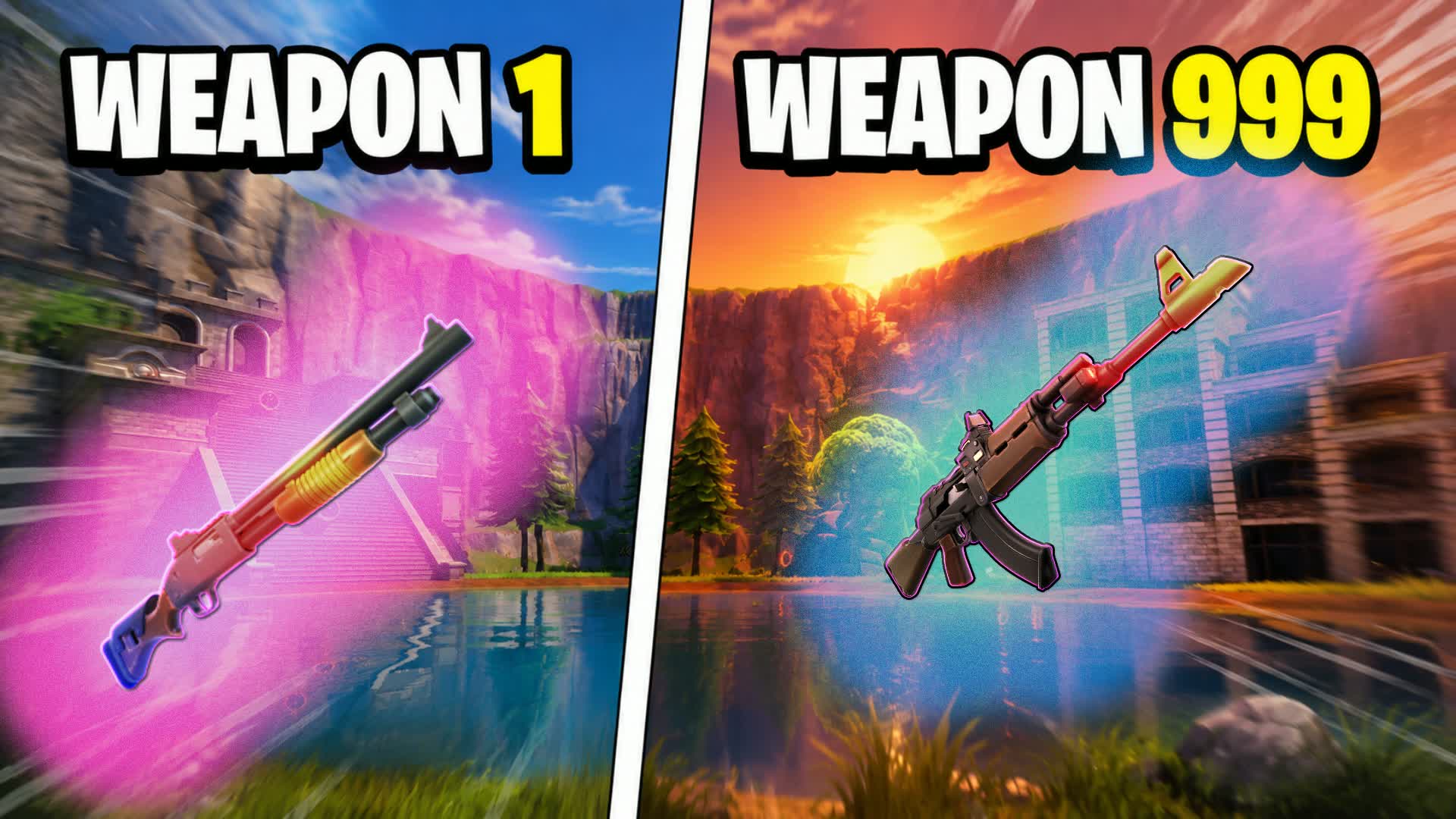 QUICK 👟 GUN GAME 🔫 ONE SHOT — Fortnite Creative map