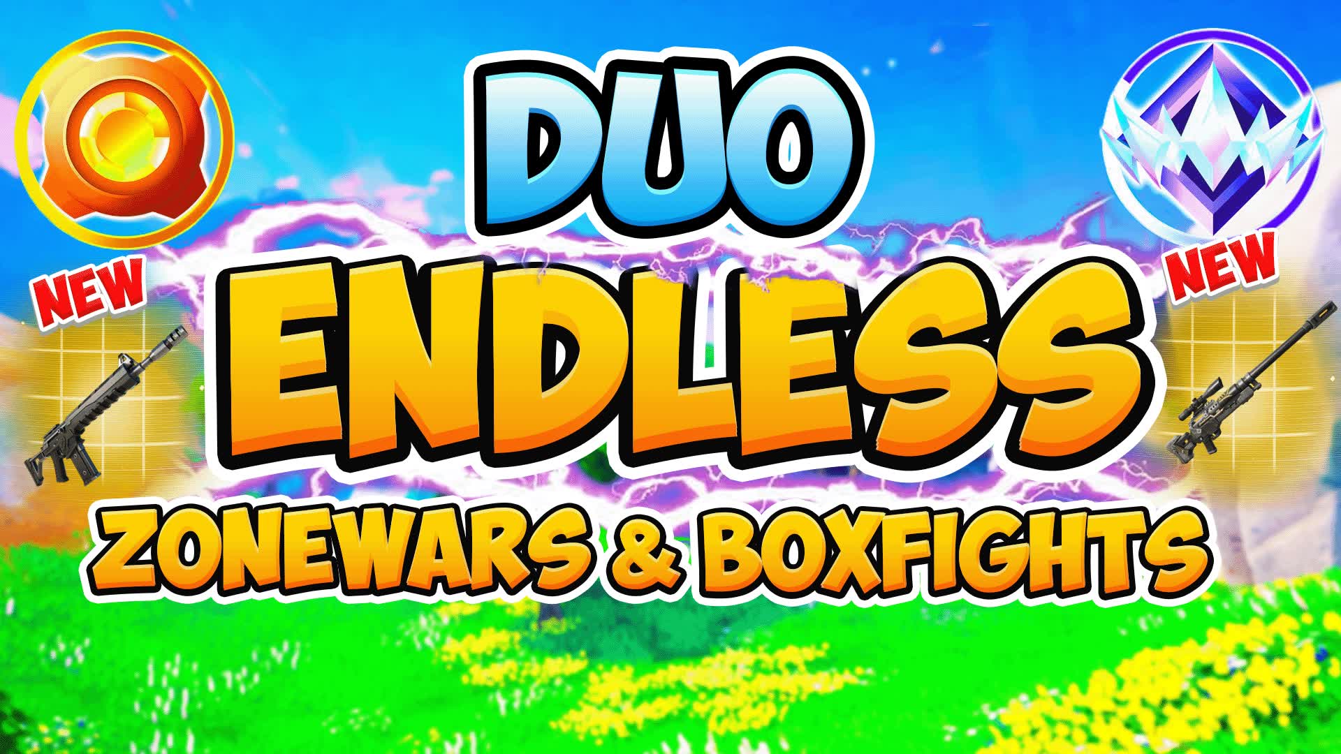 DUO ENDLESS ZONE WARS & BOX FIGHTS — Fortnite Creative map