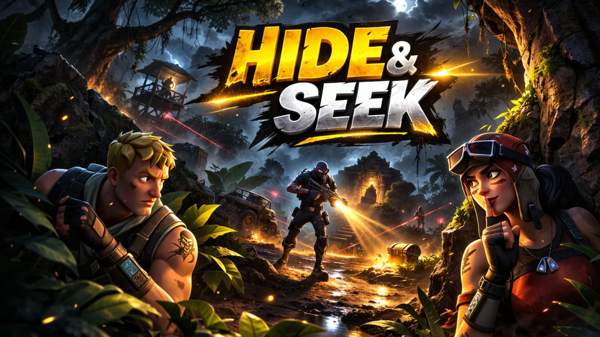 Hide and Seek 100 Players 👀 — Fortnite Creative map